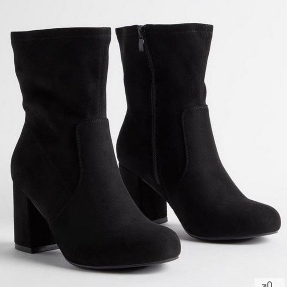 torrid Shoes - Torrid faux suede stretch bootie. Size 8.5WW